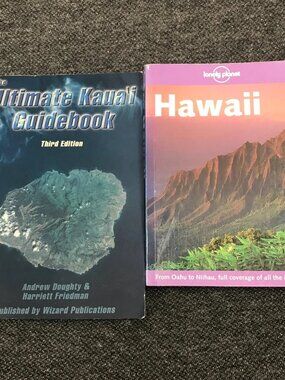 Lot of 2 Lonely Planet Hawaii + The Ultimate Kauai Guidebook - Paperbacks